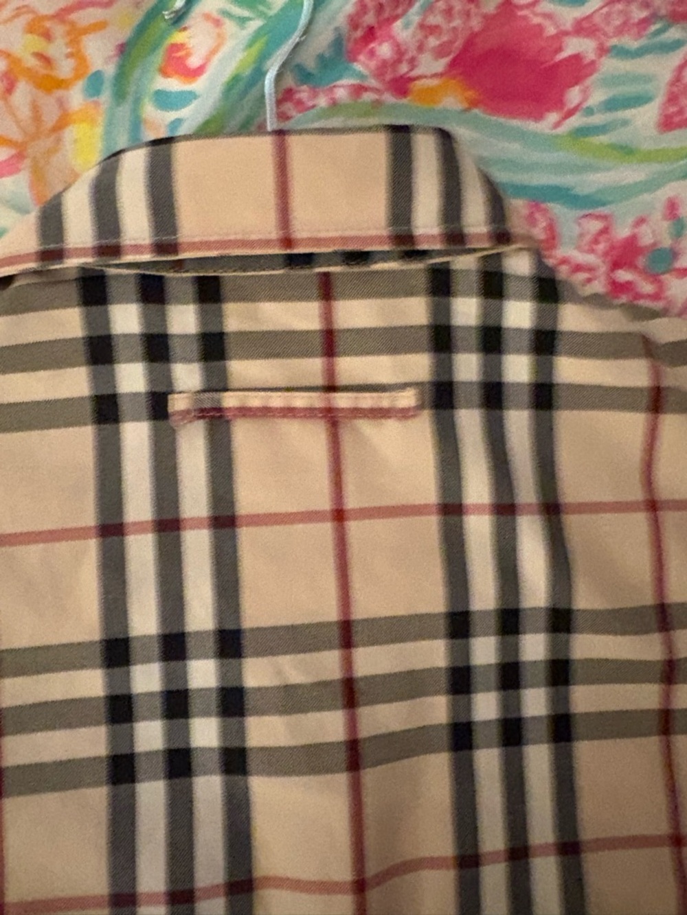 BURBERRY Beige Plaid Button-Front Shirt Dress with Belt - Picture 10 of 12